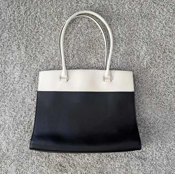 Kate Spade Grove Street Maeve Black & White Shoulder Bag Women's Tote Bag - Picture 2 of 10